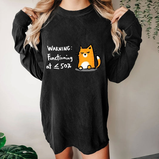 Functioning at Reduced Capacity Washed Long Sleeve Tee