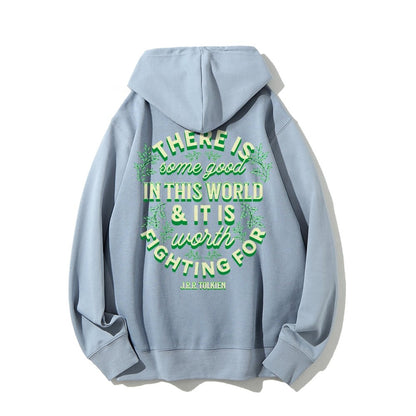 There is Some Good in This World Printed Back Unisex Cotton Hoodie
