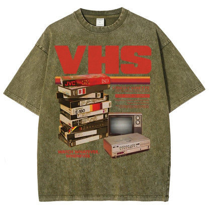 Vintage VHS Tapes  Vintage Distressed T-shirt