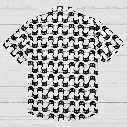 Black cat avatar Geek Hawaiian Shirt