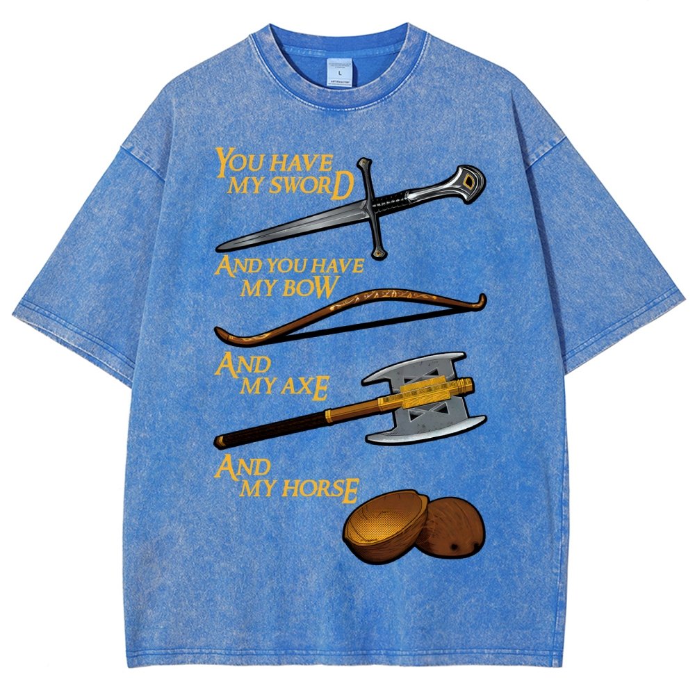 Holy Ring-You Have My Blade And You Have My Arrow And My Hammer And My Steed. Vintage Distressed T-shirt