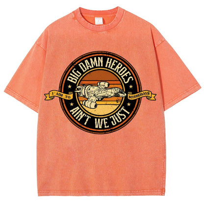 Big Damn Retro Heroes Vintage Distressed T-shirt