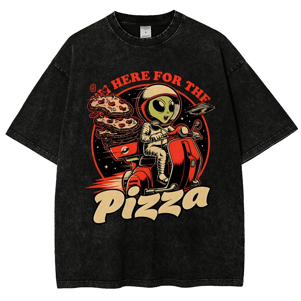 Space Pizza Delivery Vintage Distressed T-shirt