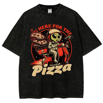 Space Pizza Delivery Vintage Distressed T-shirt
