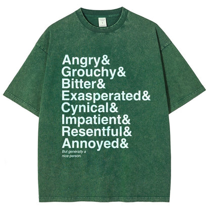 Generally A Nice Person Vintage Distressed T-shirt