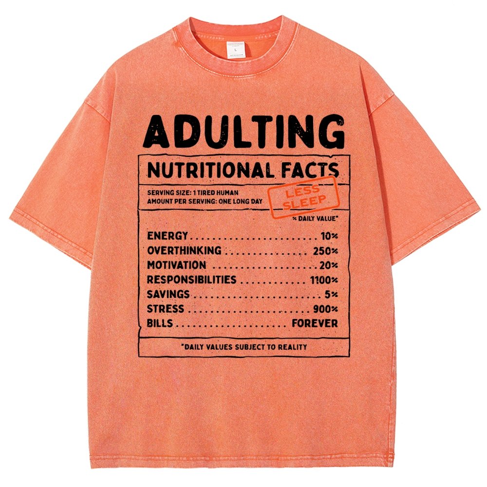 Adulting Facts Vintage Distressed T-shirt