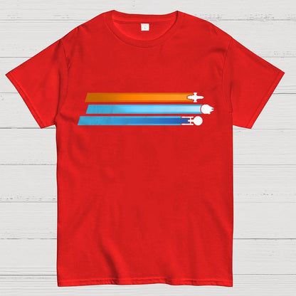 Space Racing Stripes Geek T-Shirt