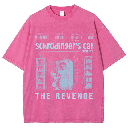 Schrödinger's Cat Revenge Vintage Distressed T-shirt