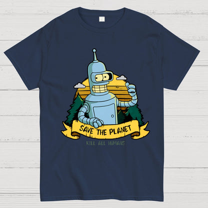 Save The Planet Kill All Humans Geek T-Shirt