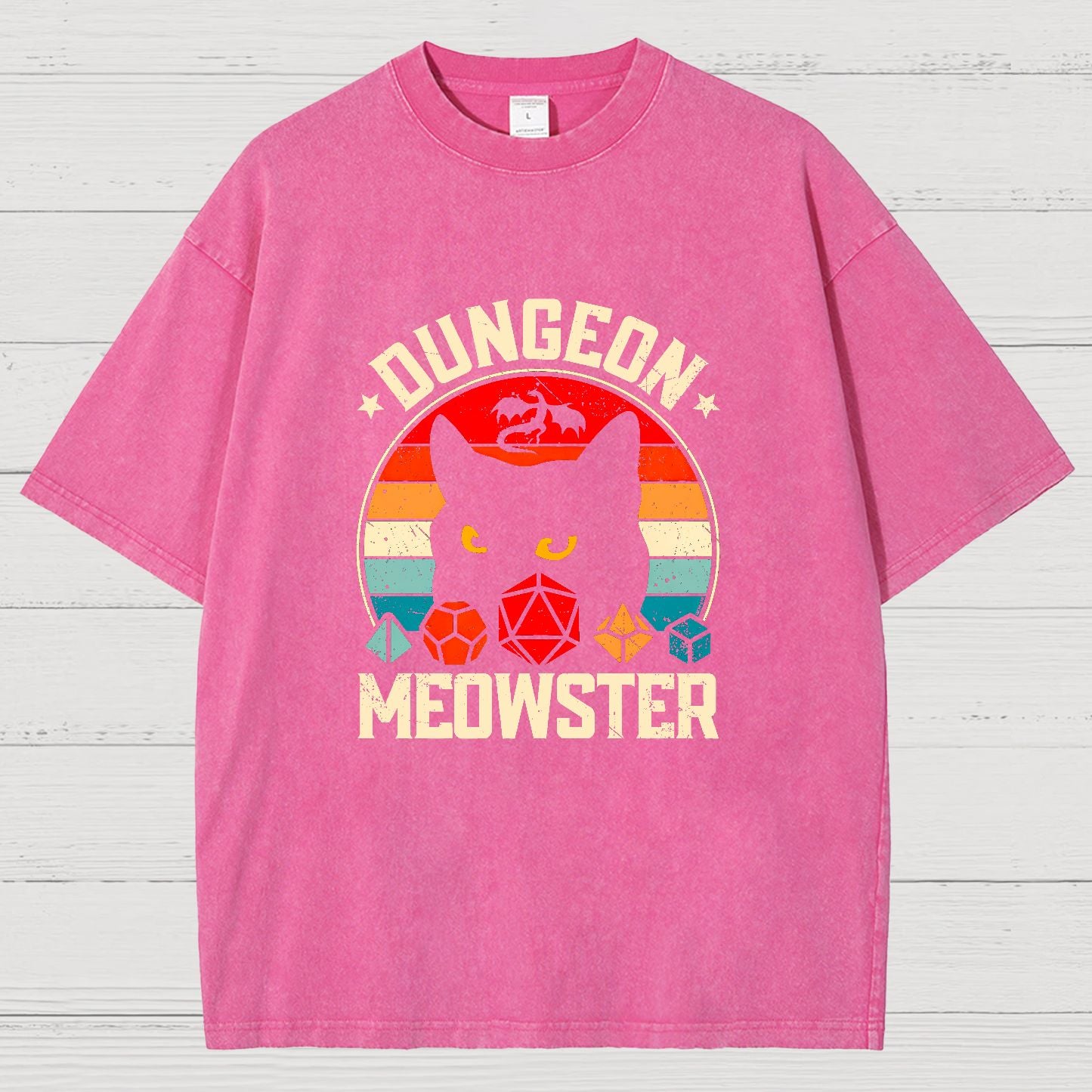 Dungeon Meowster Vintage Distressed T-shirt
