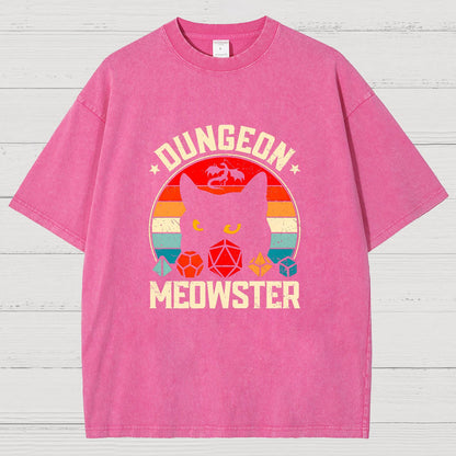 Dungeon Meowster Vintage Distressed T-shirt