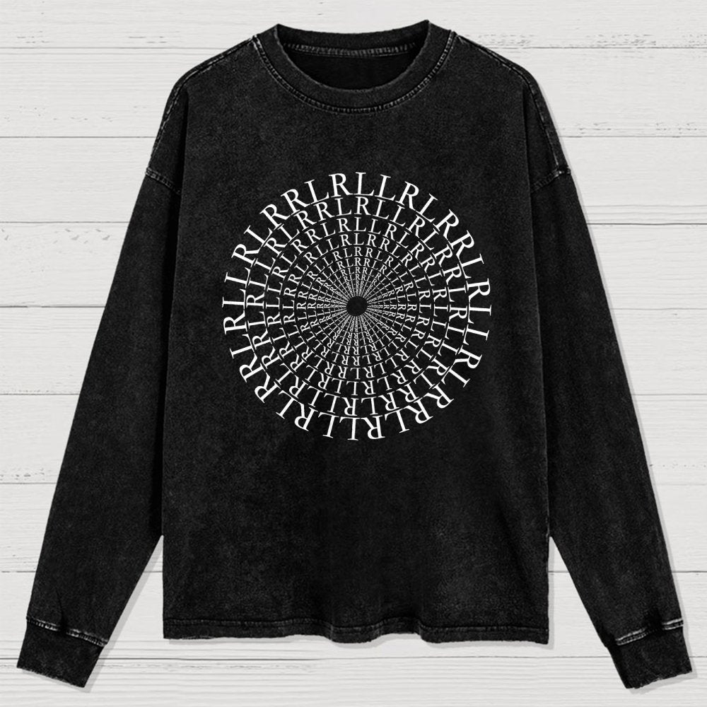 Paradiddle Variations Drummer Washed Long Sleeve Tee