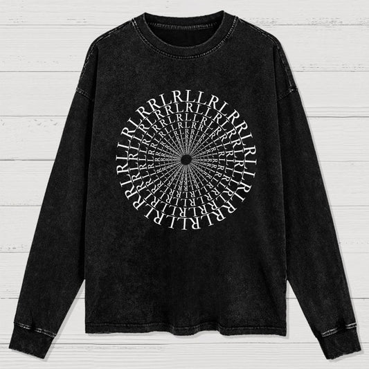 Paradiddle Variations Drummer Washed Long Sleeve Tee