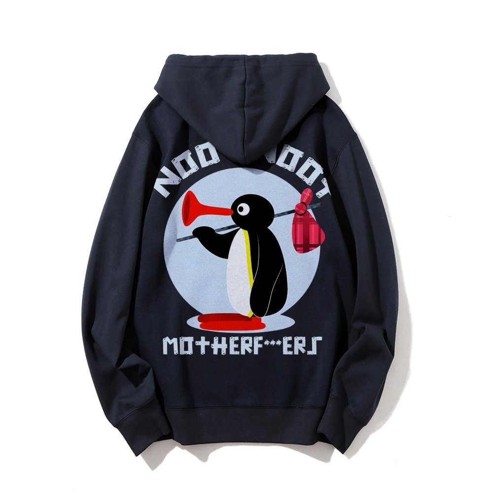 NOOT NOOT MOTHERF***ERS Printed Back Unisex Cotton Hoodie