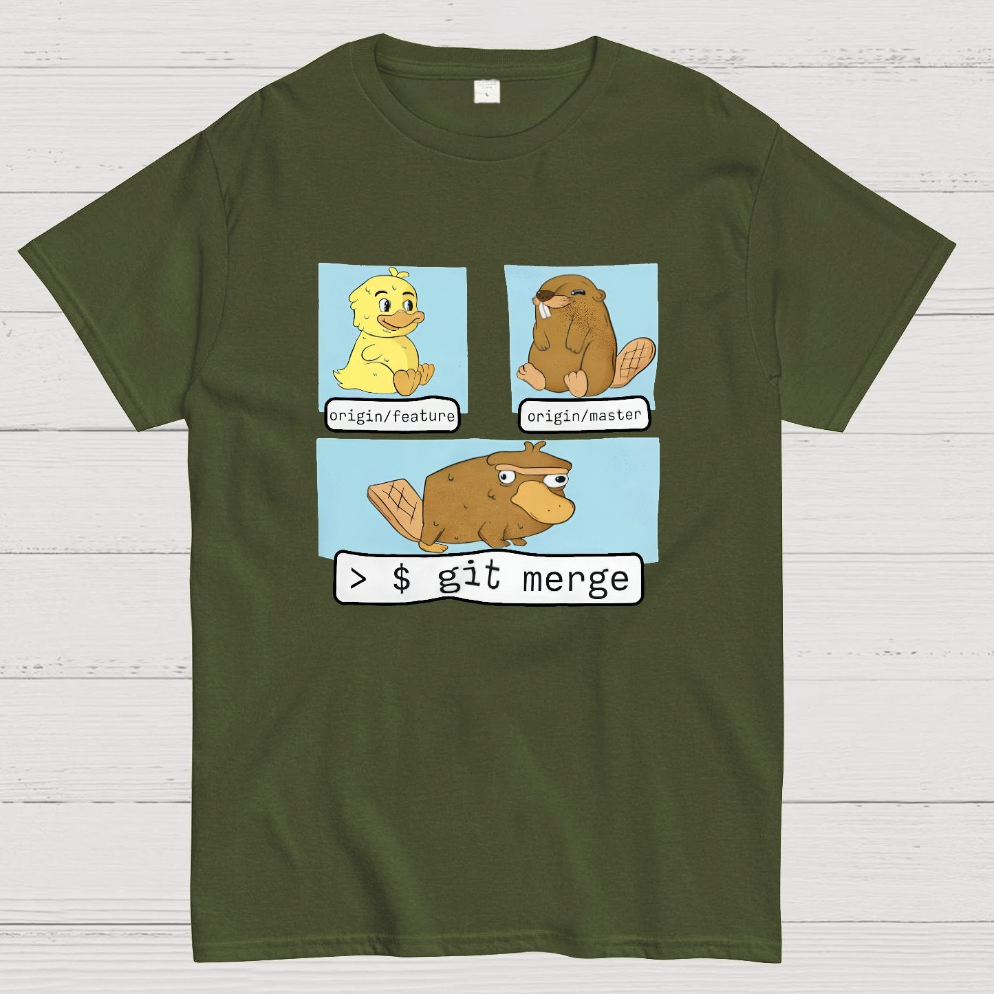 Git Merge Programmer Geeky T-Shirt