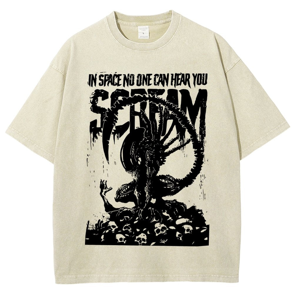In Space No One Can Hear You Vintage Distressed T-shirt