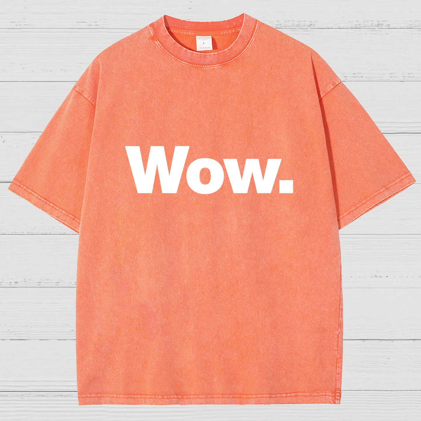 Wow. Classic Vintage Distressed T-shirt