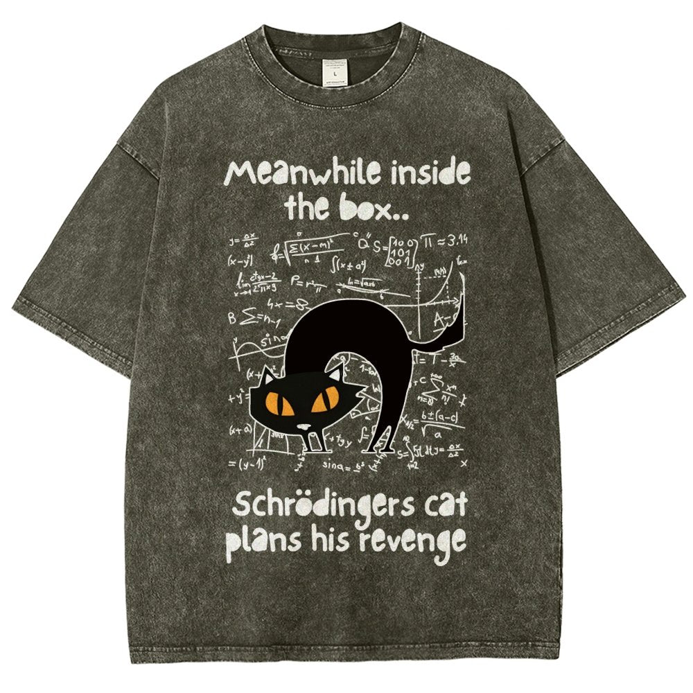 Schrodingers Cat Revenge Vintage Distressed T-shirt