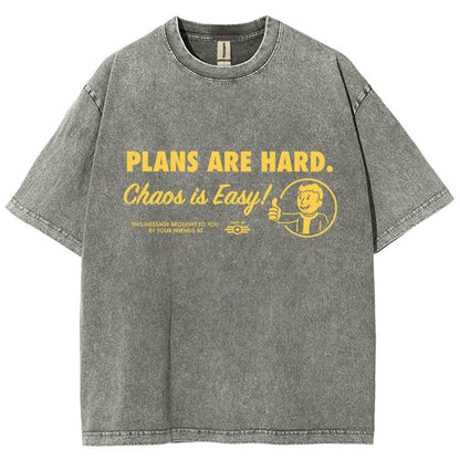Chaos is Easy Vintage Distressed T-shirt