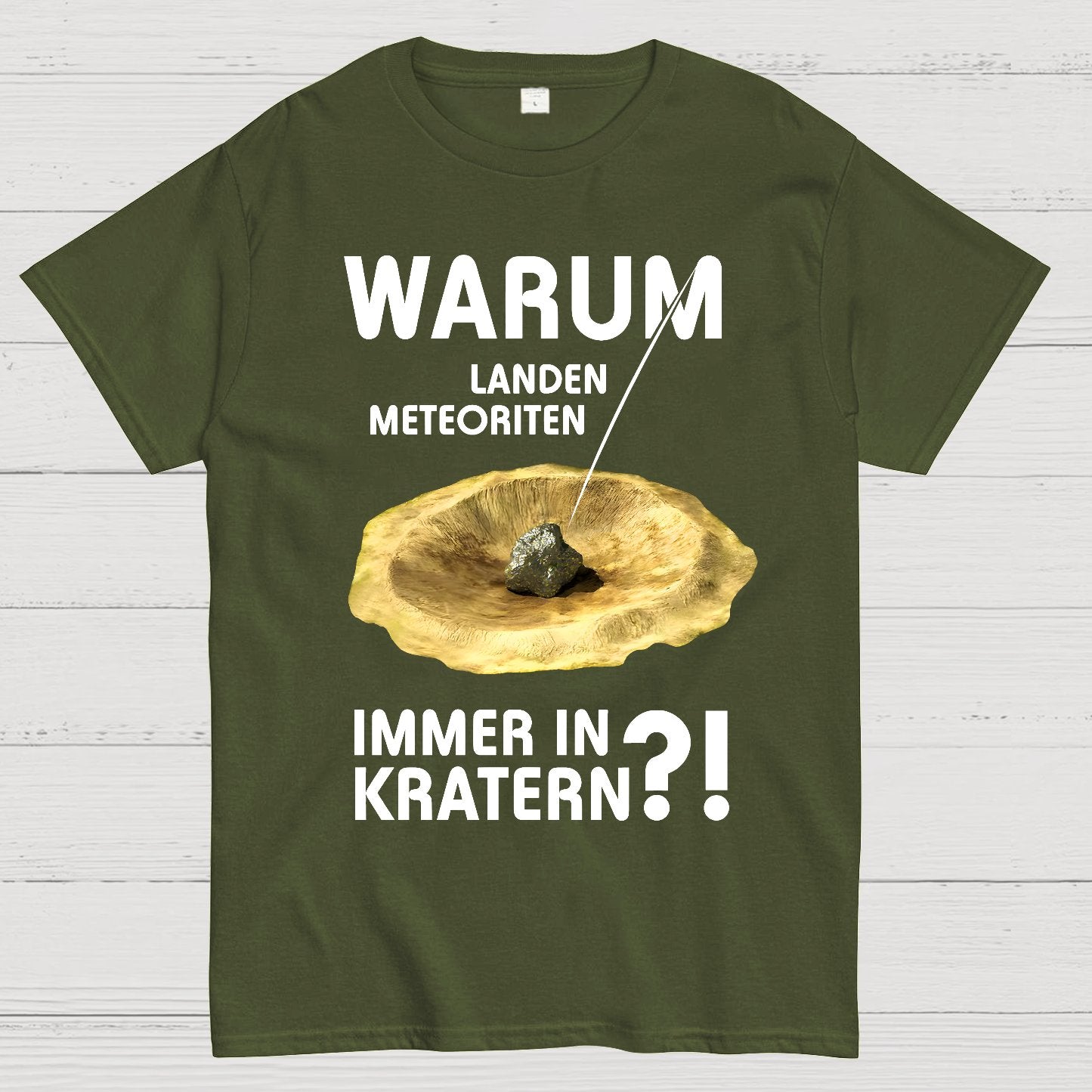 Meteoriten in Kratern Geek T-Shirt