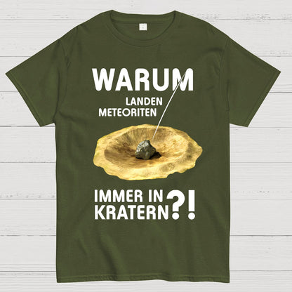 Meteoriten in Kratern Geek T-Shirt