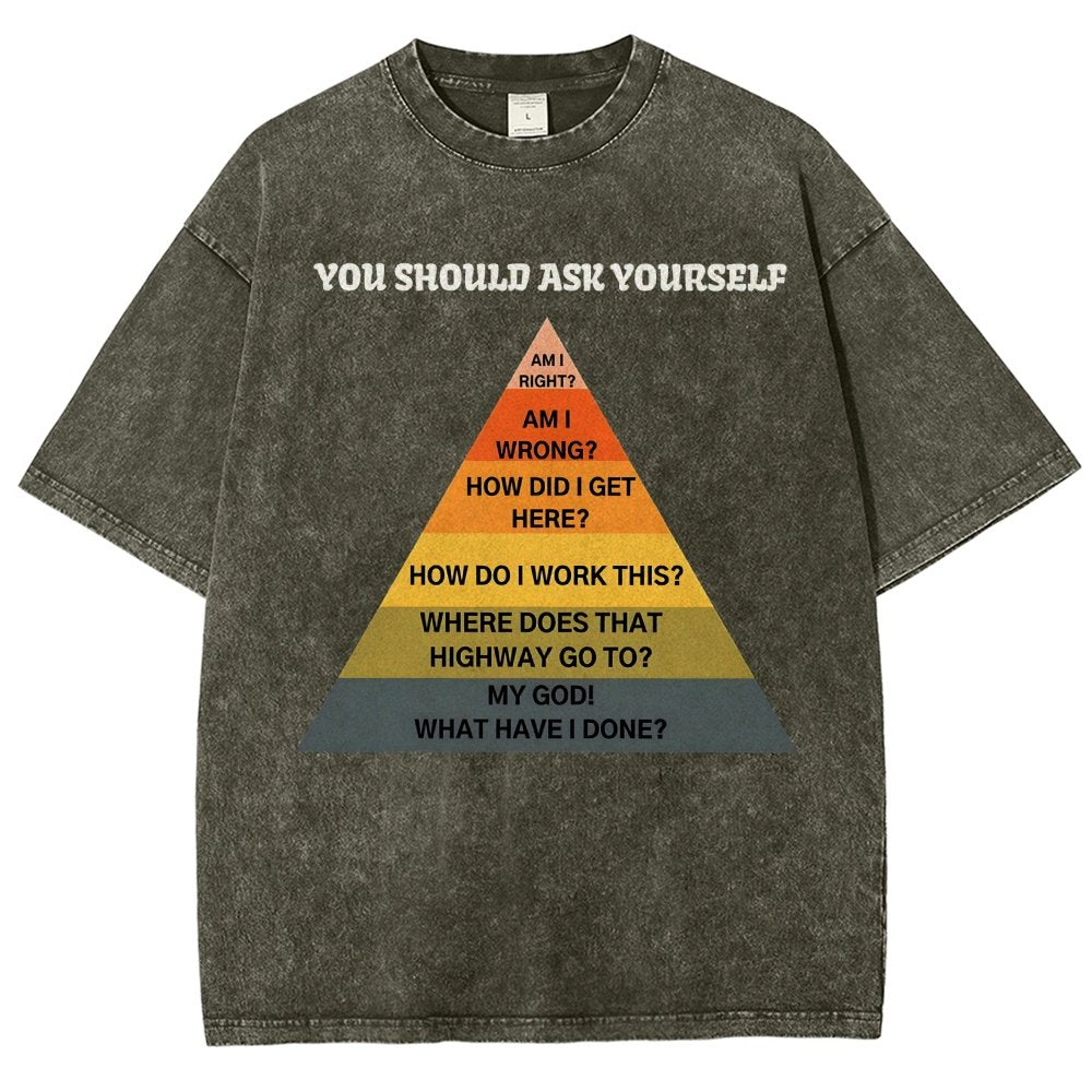 You Should Ask Yourself Vintage Distressed T-shirt