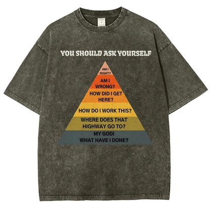 You Should Ask Yourself Vintage Distressed T-shirt