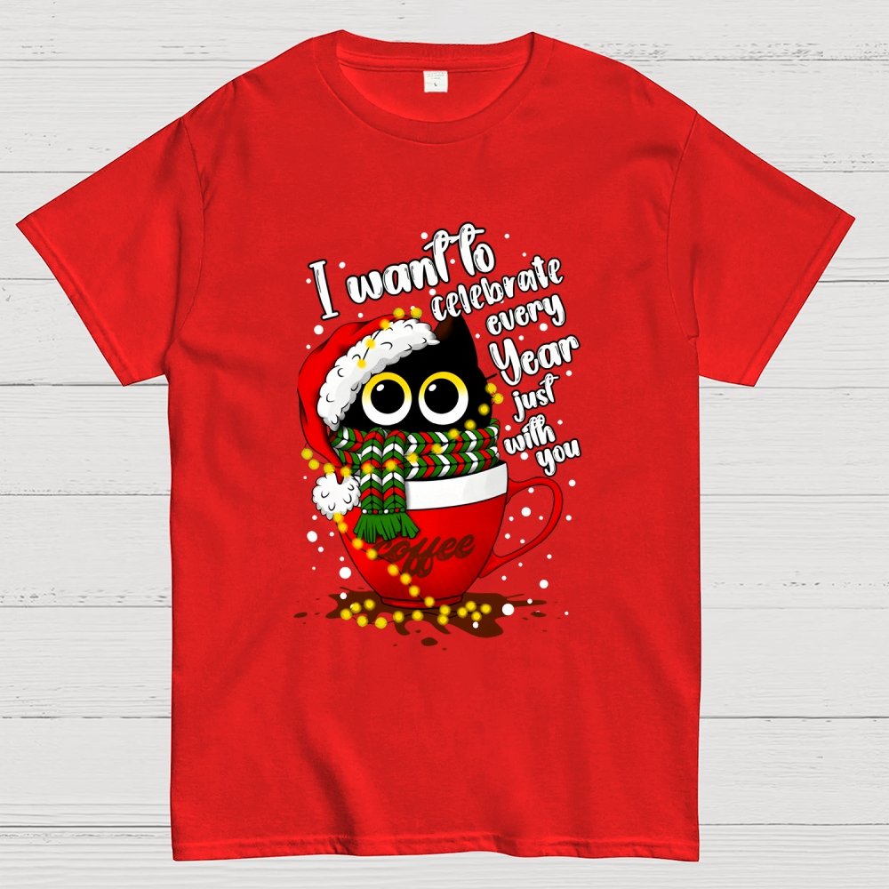 Christmas Cat Geek T-Shirt