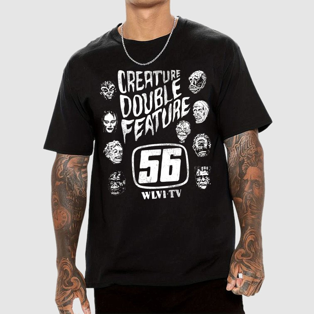 Creature Double Feature Classic Monsters Unisex Geek T-Shirt