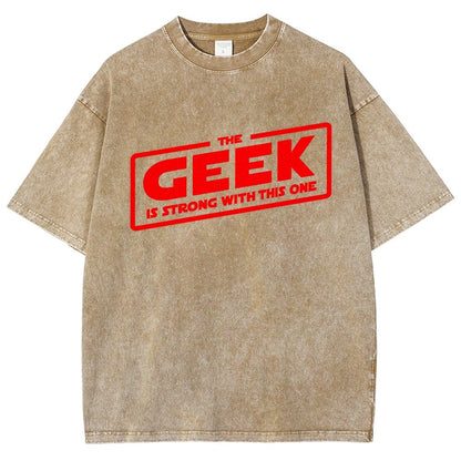 The Geek Is Strong Vintage Distressed T-shirt