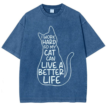 Work hard Vintage Distressed T-shirt