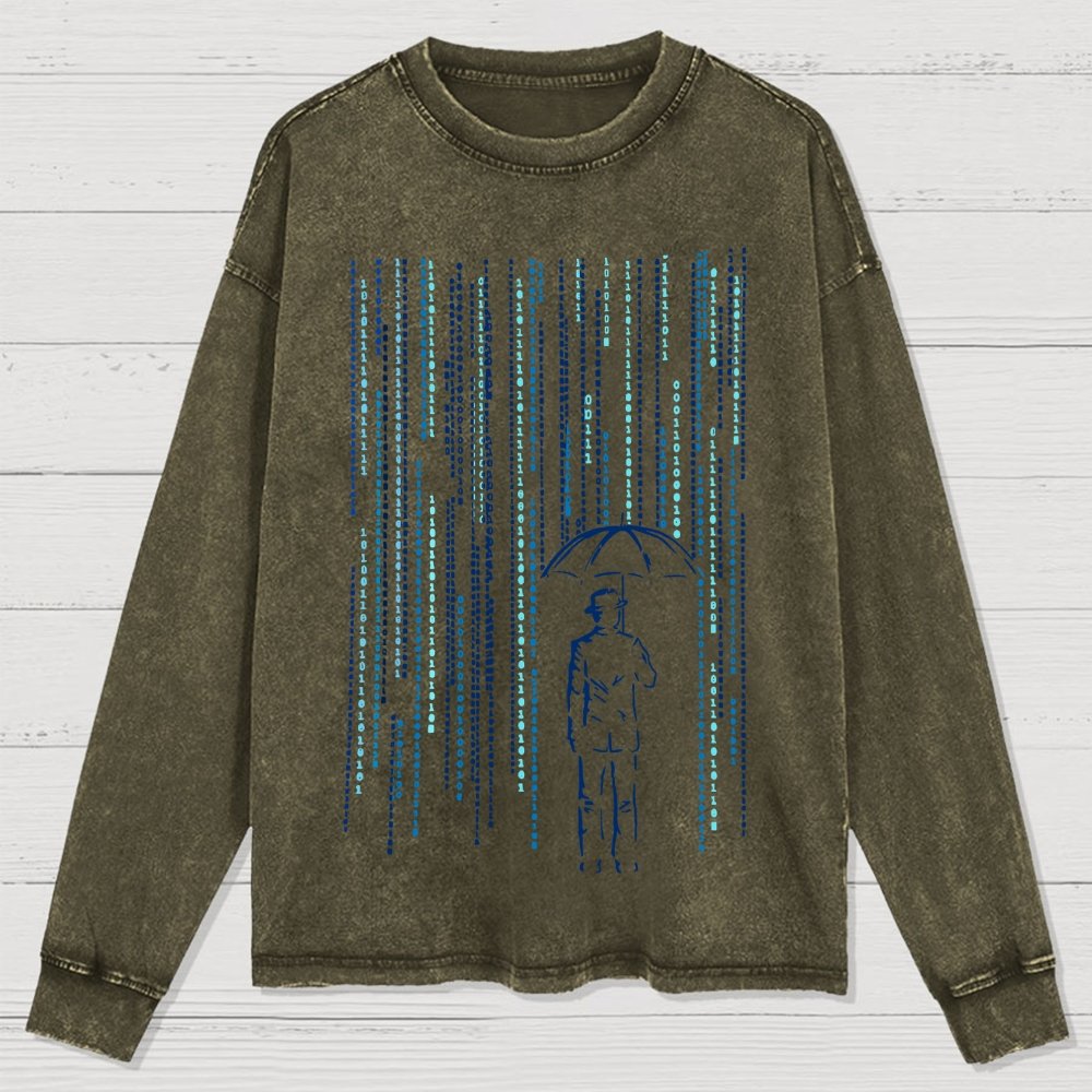 Digital Detox Washed Long Sleeve Tee