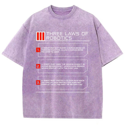Three Laws of Robotics Vintage Distressed T-shirt