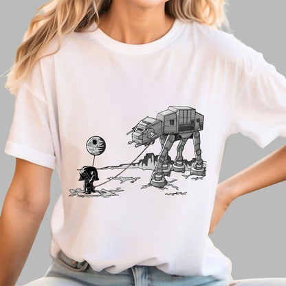 Empire Robot Dog-Planet Battles Geek T-Shirt