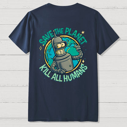 Yippee-Ki-Yay Front And Back Printing Geek T-Shirt