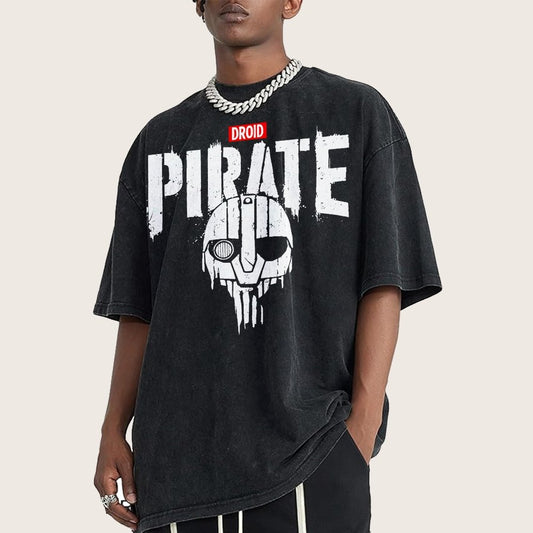 Droid Pirate Vintage Distressed T-shirt