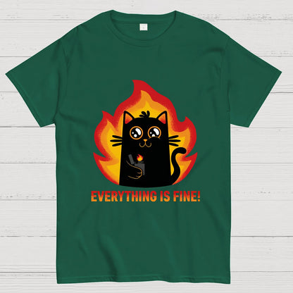 Everything Is Fine Geek T-Shirt