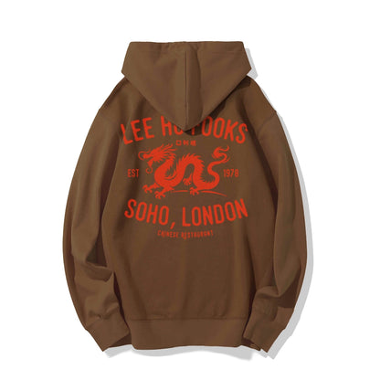 Lee Ho Fooks Printed Back Cotton Hoodie