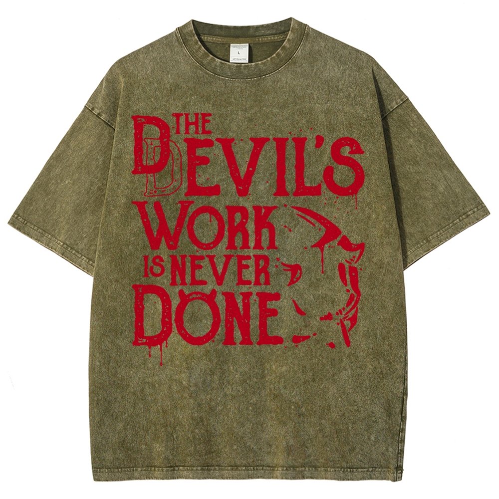 Never Done Vintage Distressed T-shirt