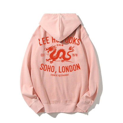 Lee Ho Fooks Printed Back Cotton Hoodie