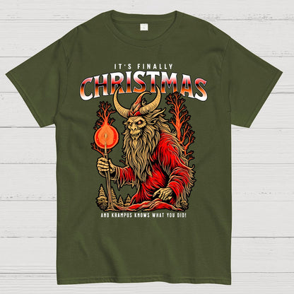 It's Finally Christmas And Krampus Knows What You Did Geek T-Shirt