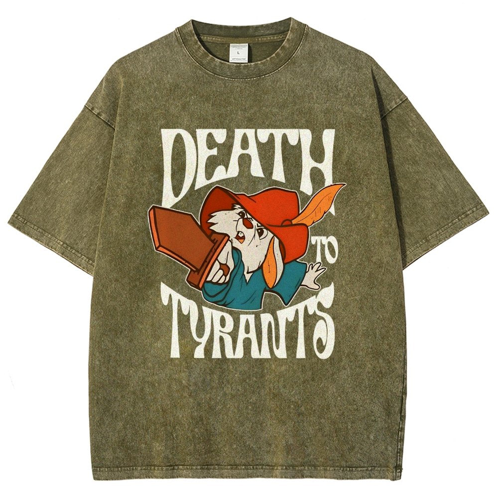Skippy Rabbit Death To Tyrants Vintage Distressed T-shirt