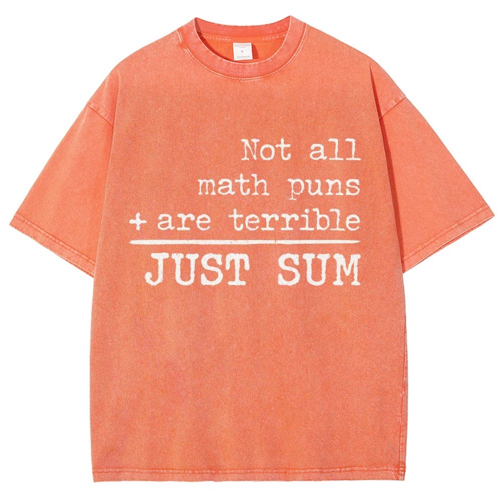 Not All Math Puns Are Terrible Just Sum Vintage Distressed T-shirt