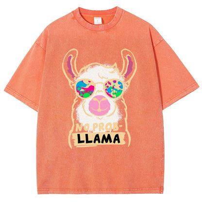 No probllama Vintage Distressed T-shirt