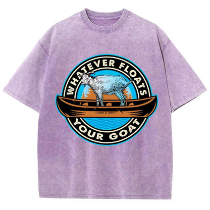 Whatever Floats Your Goat Vintage Distressed T-shirt