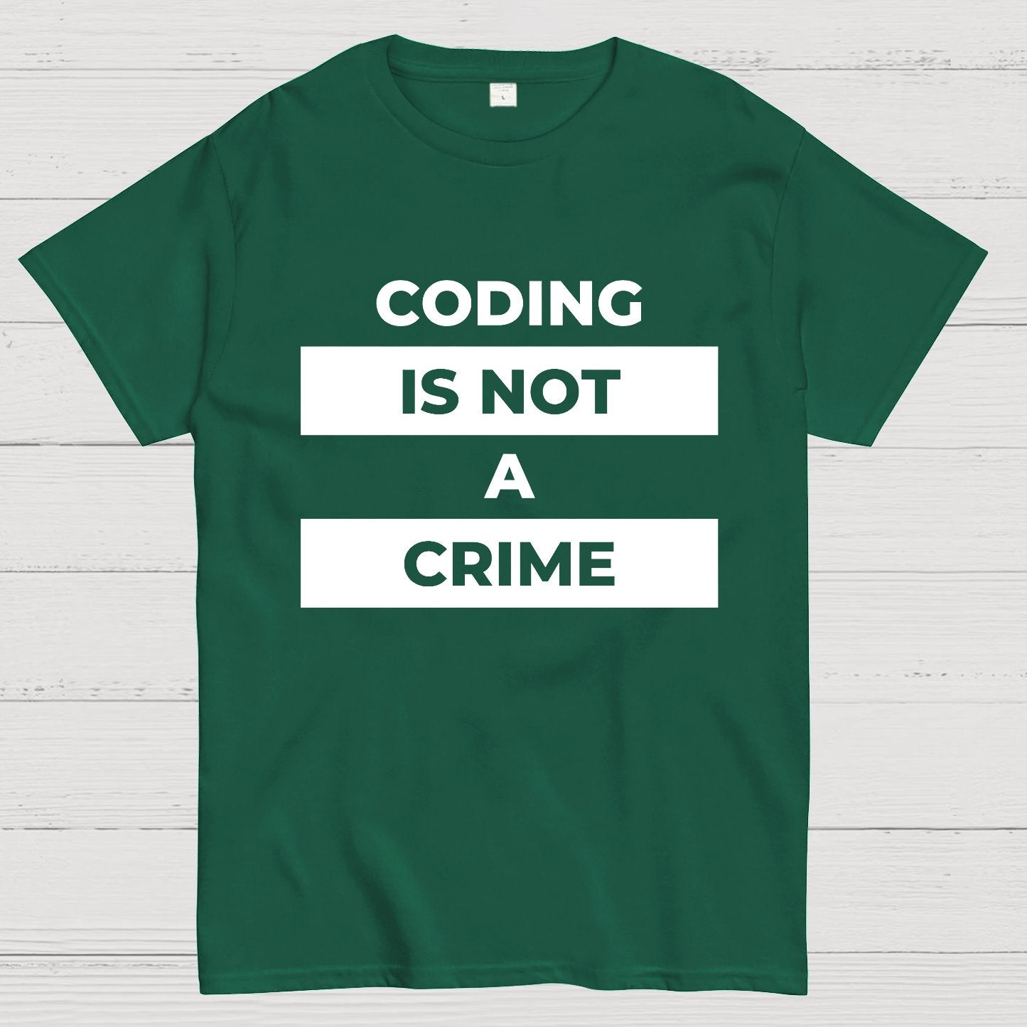Coding Is Not A Crime Geek T-Shirt