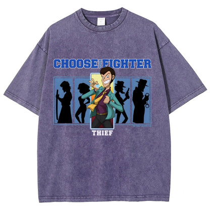 Choose Your Fighter Thief Vintage Distressed T-shirt