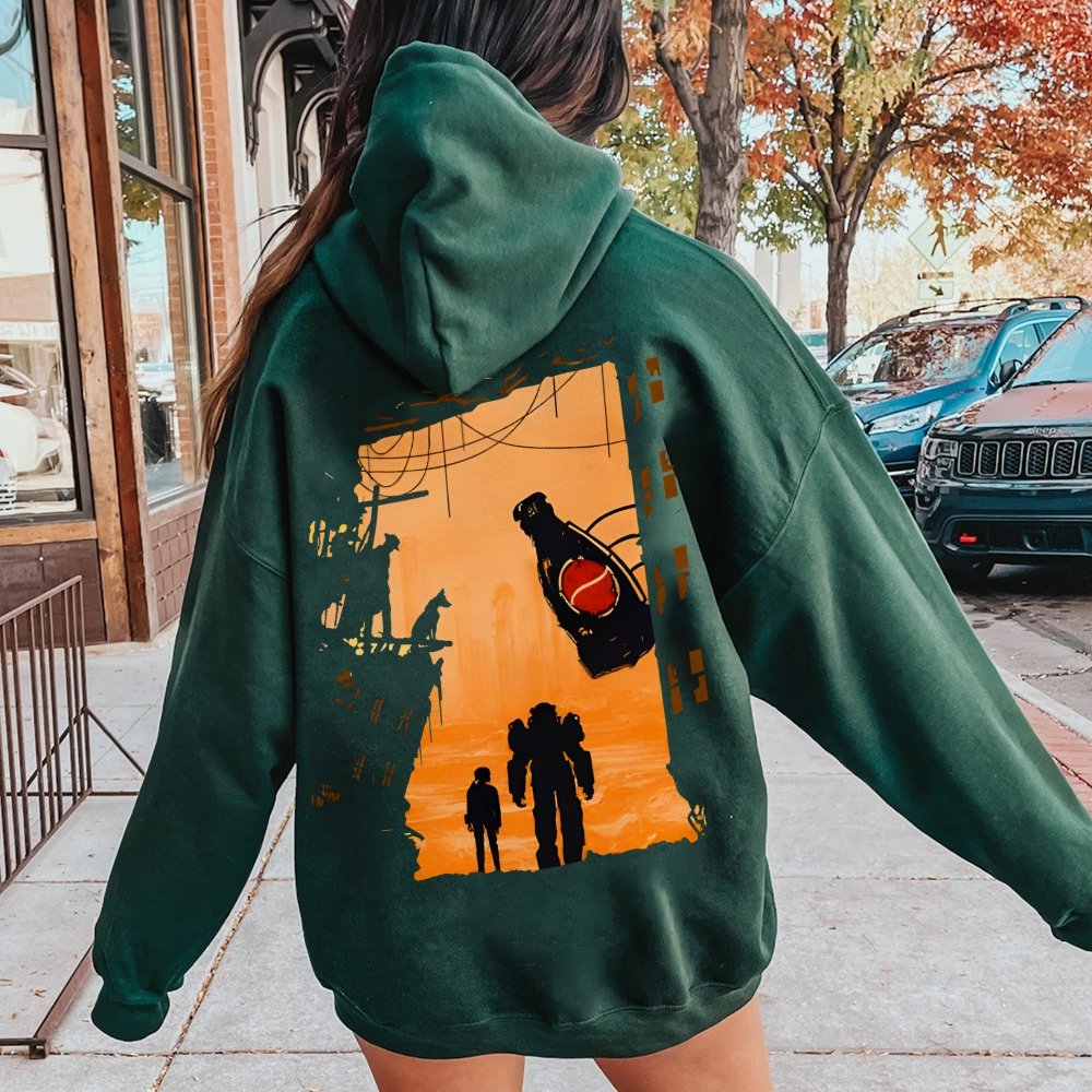 Welcome To This Land Printed Back Unisex Cotton Hoodie