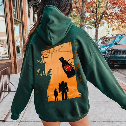 Welcome To This Land Printed Back Unisex Cotton Hoodie