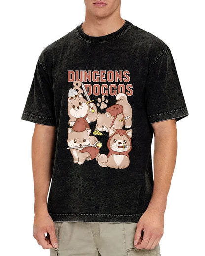 DUNGEONS AND DOGGOS Vintage Distressed T-shirt